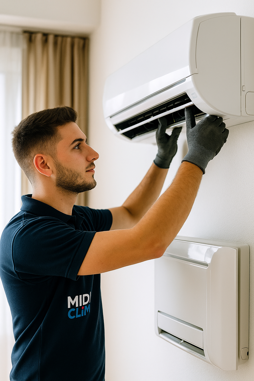 Pose d’un split mural soignée